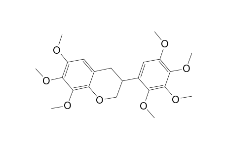 2H-1-Benzopyran, 3,4-dihydro-6,7,8-trimethoxy-3-(2,3,4,5-tetramethoxyphenyl)-, (S)-