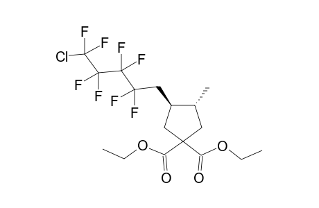 (3S,4S)-3-(5-chloro-2,2,3,3,4,4,5,5-octafluoro-pentyl)-4-methyl-cyclopentane-1,1-dicarboxylic acid diethyl ester