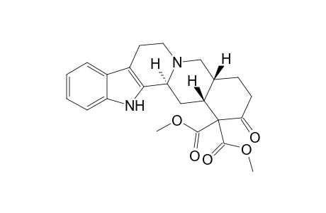 (+-)-Dimethyl (3.alpha.,15.beta.,16.alpha.,20.beta.H)-17-Oxoyohimban-16-carboxylate