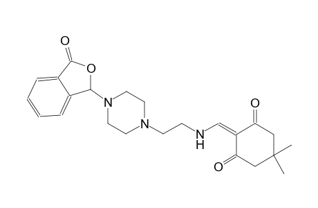 5,5-dimethyl-2-[({2-[4-(3-oxo-1,3-dihydro-2-benzofuran-1-yl)-1-piperazinyl]ethyl}amino)methylene]-1,3-cyclohexanedione