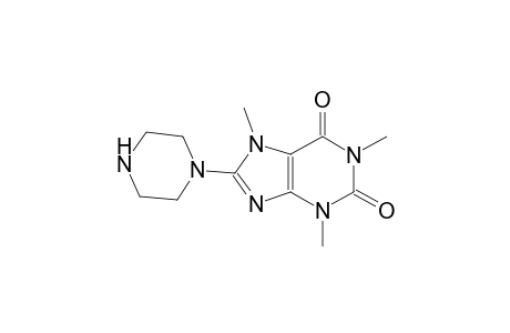 1H-purine-2,6-dione, 3,7-dihydro-1,3,7-trimethyl-8-(1-piperazinyl)-