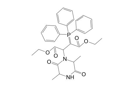 Diethyl 2-(2,5-dimethyl-3,6-dioxopiperazin-1-yl)-3-(triphenylphosphoranylidene)succinate