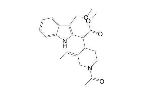 Indole-2-acetic acid, .alpha.-(1-acetyl-3-ethylidene-4-piperidyl)-3-(methoxymethyl)-, methyl ester, stereoisomer