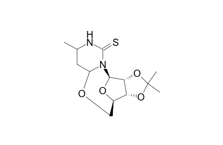 4,5'-anhydro-3-(2',3'-o-isopropylidene-.beta.-D-ribofuranosyl)-6-methyl-4-hydroxyhexahydropyrimidine-2-thione