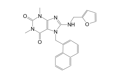 1H-purine-2,6-dione, 8-[(2-furanylmethyl)amino]-3,7-dihydro-1,3-dimethyl-7-(1-naphthalenylmethyl)-