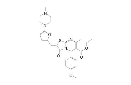 ethyl (2Z)-5-(4-methoxyphenyl)-7-methyl-2-{[5-(4-methyl-1-piperazinyl)-2-furyl]methylene}-3-oxo-2,3-dihydro-5H-[1,3]thiazolo[3,2-a]pyrimidine-6-carboxylate