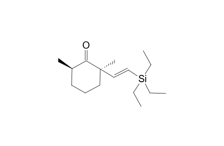 (2R*,6R*,E)-2,6-Dimethyl-2-(2-triethylsilylethenyl)cyclohexanone