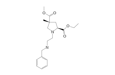 1-(2-Benzylaminoethyl)-2-ethoxycarbonyl-4-methoxycarbonyl-4-methyltetrahydropyrrole