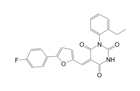 (5Z)-1-(2-ethylphenyl)-5-{[5-(4-fluorophenyl)-2-furyl]methylene}-2,4,6(1H,3H,5H)-pyrimidinetrione