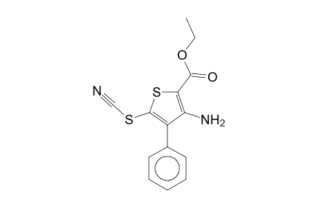 Ethyl 3-amino-5-(cyanosulfanyl)-4-phenyl-2-thiophenecarboxylate
