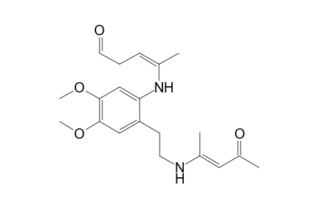 4-{4',5'-Dimethoxy-2'-[2"-N-[1"'-methyl-3"'-oxo-1"'-butenyl)aminoethyl]anilino}-3-penten-1-one