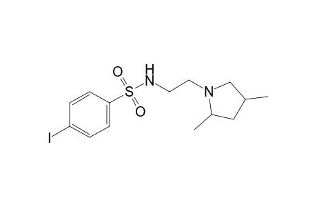 N-[2-(2,4-dimethyl-1-pyrrolidinyl)ethyl]-p-iodobenzenesulfonamide