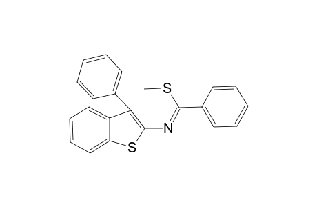 Benzenecarboximidothioic acid, N-(3-phenylbenzo[b]thien-2-yl)-, methyl ester