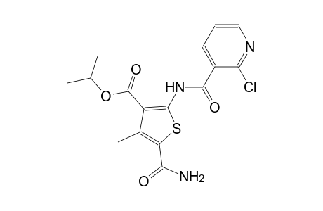 isopropyl 5-(aminocarbonyl)-2-{[(2-chloro-3-pyridinyl)carbonyl]amino}-4-methyl-3-thiophenecarboxylate
