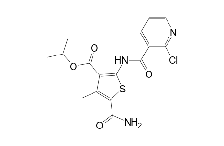 isopropyl 5-(aminocarbonyl)-2-{[(2-chloro-3-pyridinyl)carbonyl]amino}-4-methyl-3-thiophenecarboxylate