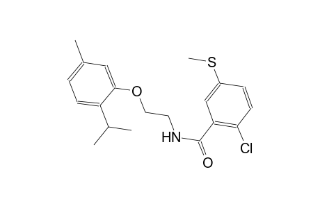 2-chloro-N-[2-(2-isopropyl-5-methylphenoxy)ethyl]-5-(methylsulfanyl)benzamide