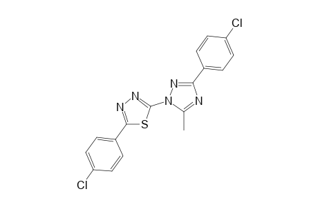 2-(5-Methyl-3-(4-chlorophenyl)-1H-[1,2,4]triazol-1-yl)-5-(4-chlorophenyl)-1,3,4-thiadiazoles