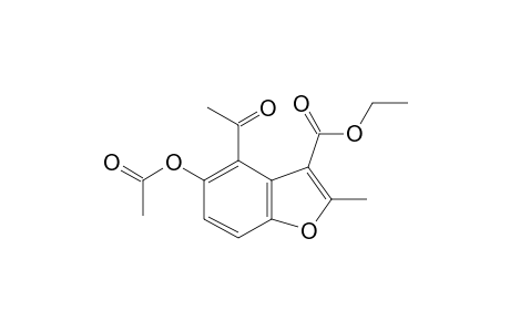 5-acetoxy-4-acetyl-2-methyl-benzofuran-3-carboxylic acid ethyl ester