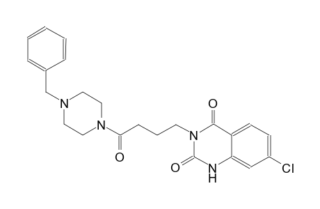3-[4-(4-benzyl-1-piperazinyl)-4-oxobutyl]-7-chloro-2,4(1H,3H)-quinazolinedione