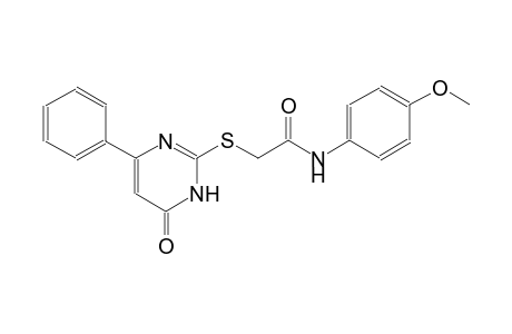 N-(4-methoxyphenyl)-2-[(6-oxo-4-phenyl-1,6-dihydro-2-pyrimidinyl)sulfanyl]acetamide
