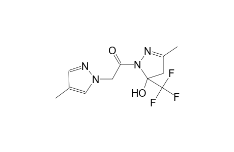 3-methyl-1-[(4-methyl-1H-pyrazol-1-yl)acetyl]-5-(trifluoromethyl)-4,5-dihydro-1H-pyrazol-5-ol