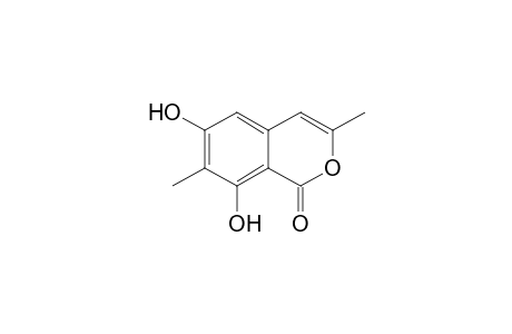 1H-2-Benzopyran-1-one, 6,8-dihydroxy-3,7-dimethyl-