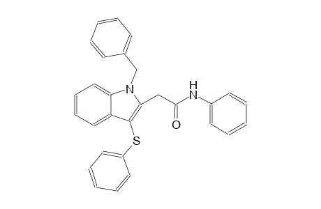 1H-indole-2-acetamide, N-phenyl-1-(phenylmethyl)-3-(phenylthio)-