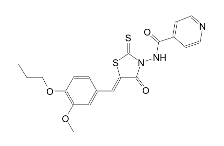 4-pyridinecarboxamide, N-[(5Z)-5-[(3-methoxy-4-propoxyphenyl)methylene]-4-oxo-2-thioxothiazolidinyl]-