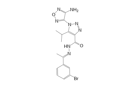 1-(4-amino-1,2,5-oxadiazol-3-yl)-N'-[(E)-1-(3-bromophenyl)ethylidene]-5-isopropyl-1H-1,2,3-triazole-4-carbohydrazide
