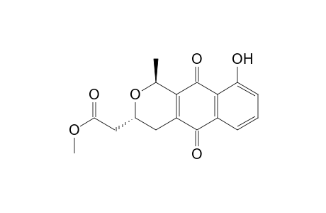 trans-methyl [9-hydroxy-1-methyl-5,10-dioxo-3,4,5,10-tetrahydro-1H-naphtho[2,3-c]pyran-3-yl]acetate