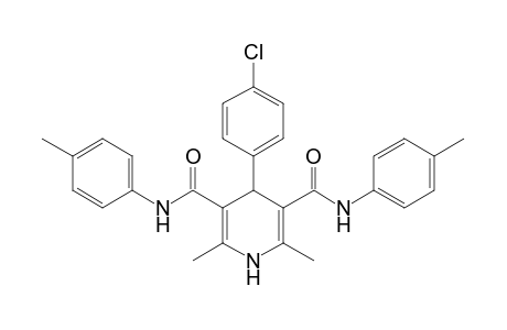 4-(4-Chlorophenyl)-2,6-dimethyl-3,5-bis-N-(4-methylphenyl)-carbamoyl-1,4-dihydropyridine
