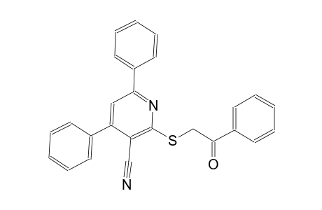 3-pyridinecarbonitrile, 2-[(2-oxo-2-phenylethyl)thio]-4,6-diphenyl-