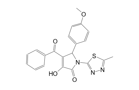 2H-pyrrol-2-one, 4-benzoyl-1,5-dihydro-3-hydroxy-5-(4-methoxyphenyl)-1-(5-methyl-1,3,4-thiadiazol-2-yl)-