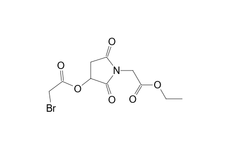 1-Pyrrolidineacetic acid, 3-[(bromoacetyl)oxy]-2,5-dioxo-, ethyl ester, (R)-