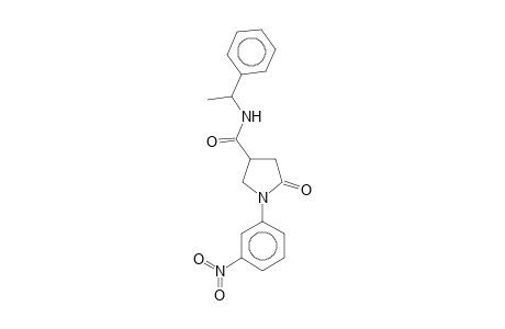 1-(3-nitrophenyl)-5-oxidanylidene-N-(1-phenylethyl)pyrrolidine-3-carboxamide