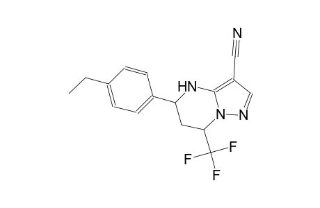 5-(4-ethylphenyl)-7-(trifluoromethyl)-4,5,6,7-tetrahydropyrazolo[1,5-a]pyrimidine-3-carbonitrile