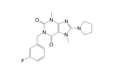 1-(3-fluorobenzyl)-3,7-dimethyl-8-(1-pyrrolidinyl)-3,7-dihydro-1H-purine-2,6-dione