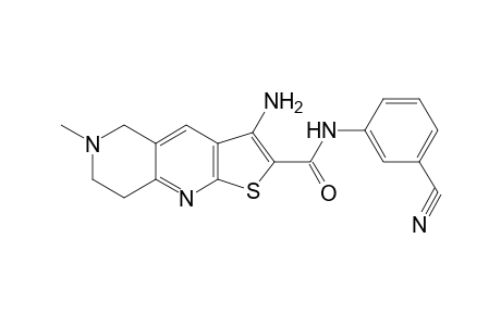 Thieno[2,3-b][1,6]naphthyridine-2-carboxamide, 3-amino-N-(3-cyanophenyl)-5,6,7,8-tetrahydro-6-methyl-