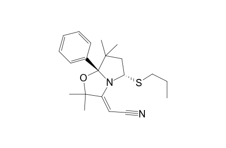 (Z)-2-((5S,7aS)-2,2,7,7-Tetramethyl-7a-phenyl-5-(propylthio)tetrahydropyrrolo[2,1-b]oxazol-3(2H)-ylidene)acetonitrile