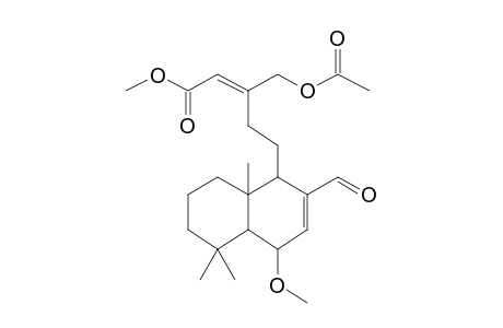 (E)-3-(Acetyloxymethyl)-5-(2-formyl-4-hydroxy-5,5,8A-trimethyl-1,4,4A,6,7,8-hexahydronaphthalen-1-yl)pent-2-enoic acid, 2me derivative