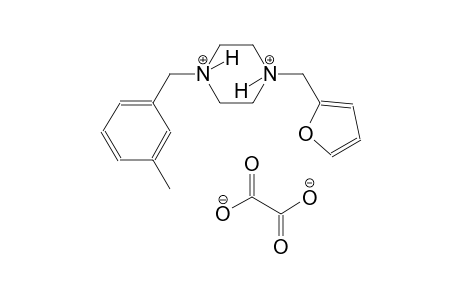 1-(2-furylmethyl)-4-(3-methylbenzyl)piperazinediium oxalate