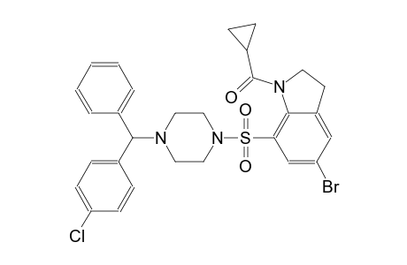 1H-indole, 5-bromo-7-[[4-[(4-chlorophenyl)phenylmethyl]-1-piperazinyl]sulfonyl]-1-(cyclopropylcarbonyl)-2,3-dihydro-