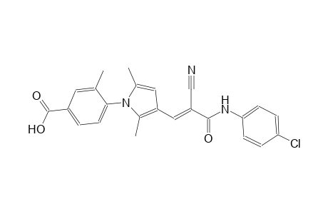 4-{3-[(1E)-3-(4-chloroanilino)-2-cyano-3-oxo-1-propenyl]-2,5-dimethyl-1H-pyrrol-1-yl}-3-methylbenzoic acid
