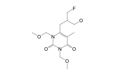 6-[(3-FLUORO-2-HYDROXYMETHYL)-PROPYL]-1,3-DIMETHOXYMETHYL-5-METHYLPYRIMIDIN-2,4-DIONE