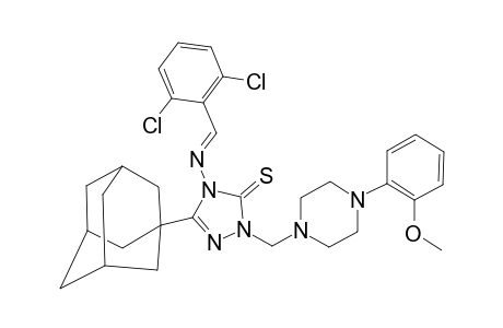 5-(1-ADAMANTYL)-4-(2,6-DICHLOROBENZYLIDENEAMINO)-2-[4-(2-METHOXYPHENYL)-1-PIPERAZINYLMETHYL)-1,2,4-TRIAZOLINE-3-THIONE