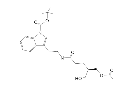 (4R)-N-[2-(N-Boc-indol-3-yl)ethyl]-4-acetoxymethyl-5-hydroxypentamide