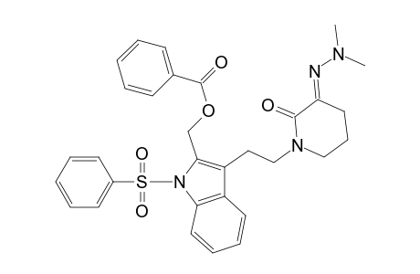 [1-(benzenesulfonyl)-3-[2-[(3E)-3-(dimethylhydrazinylidene)-2-oxopiperidin-1-yl]ethyl]indol-2-yl]methyl benzoate