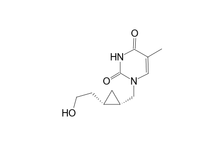 (+-)-1-{[(1RS,2RS)-cis-2-(2-Hydroxyethyl)cyclopropyl]methyl}-5-methyl-1,2,3,4-tetrahydro-2,4-pyrimidinedione