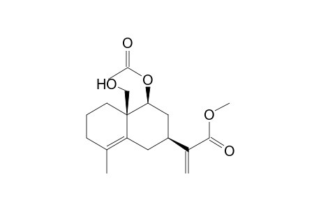 9.beta.-Acetoxy-15-hydroxyeudesm-4,11(13)-dien-12-oic acid methyl ester
