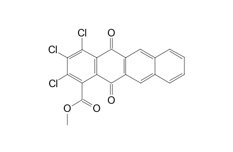 2,3,4-Trichloro-5,12-dioxo-5,12-dihydronaphthacene-1-carboxylic acid methyl ester